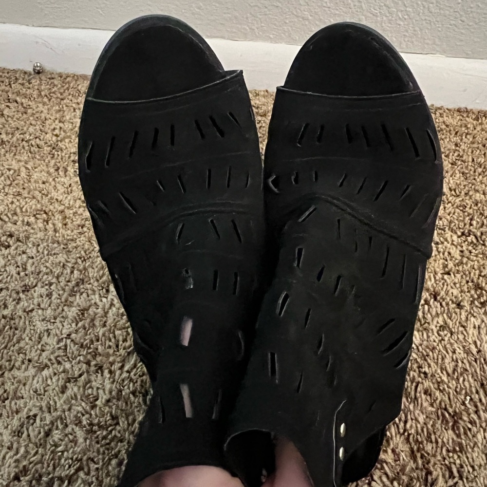 Christian Siriano Black Ankle Booties